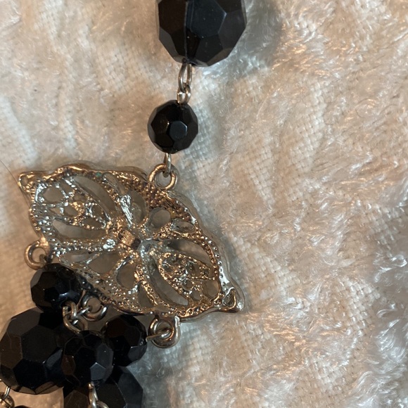 034)Statement black bib necklace - Picture 5 of 5